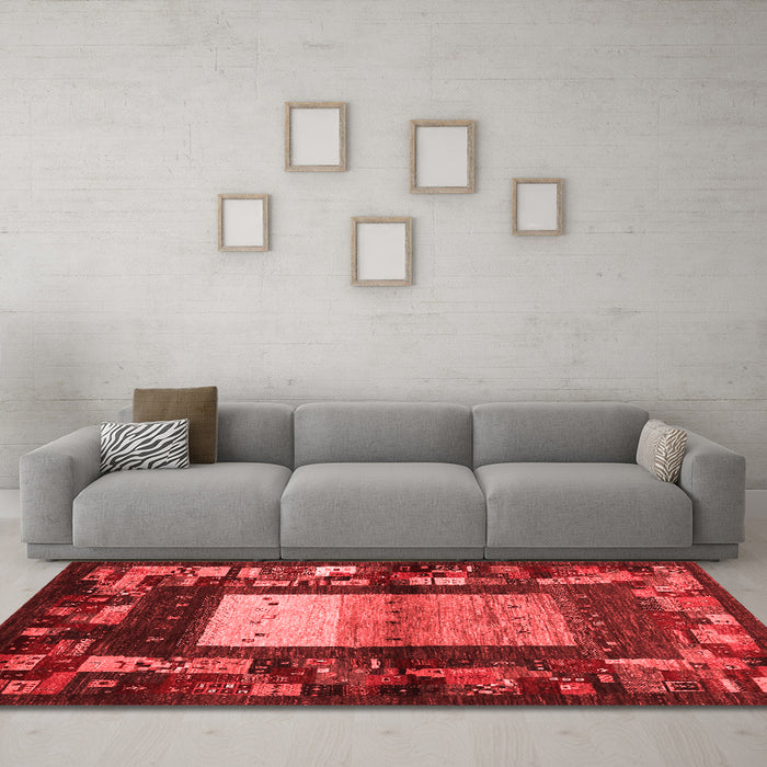 Contemporary Red Washable Rugs