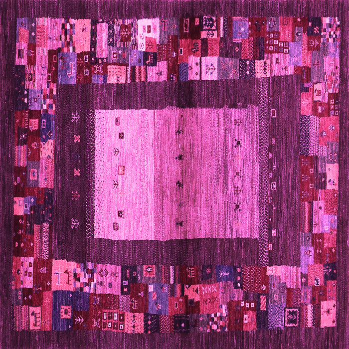 Square Abstract Pink Contemporary Rug, con1501pnk