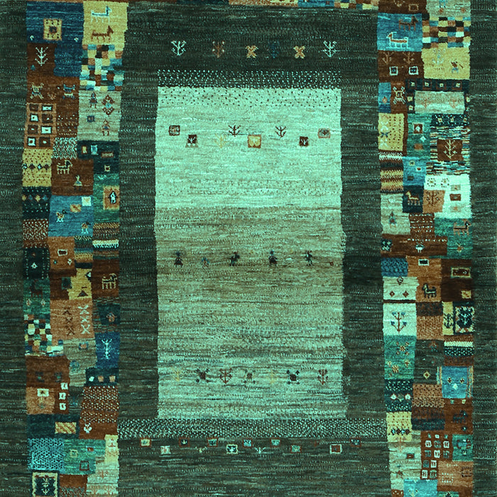 Abstract Turquoise Contemporary Rug, con1501turq