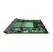 Sideview of Abstract Turquoise Contemporary Rug, con1501turq