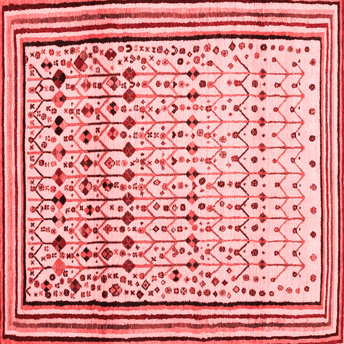 Abstract Red Contemporary Rug, con1502red