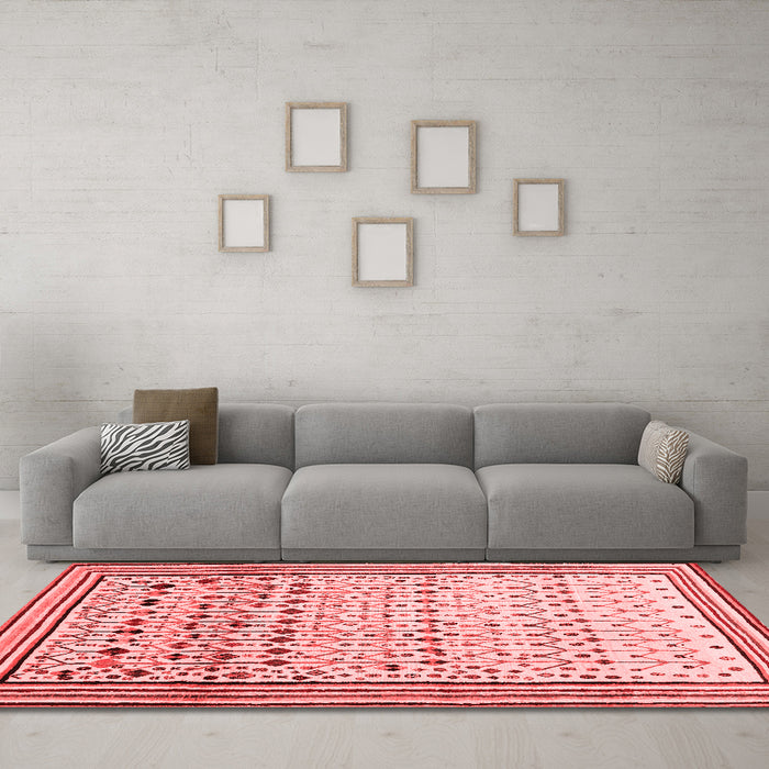 Contemporary Red Washable Rugs