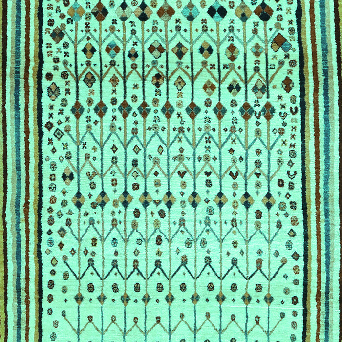 Machine Washable Abstract Turquoise Contemporary Area Rugs, wshcon1502turq