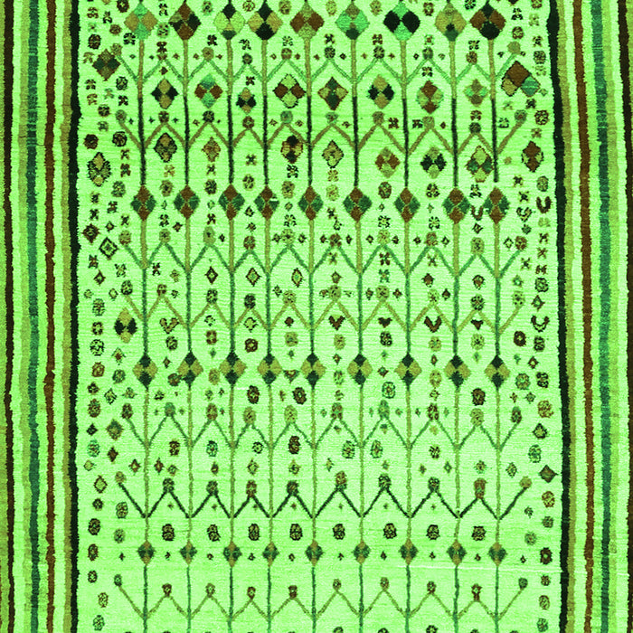 Serging Thickness of Machine Washable Abstract Green Contemporary Area Rugs, wshcon1502grn