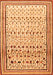 Serging Thickness of Machine Washable Abstract Orange Contemporary Area Rugs, wshcon1502org