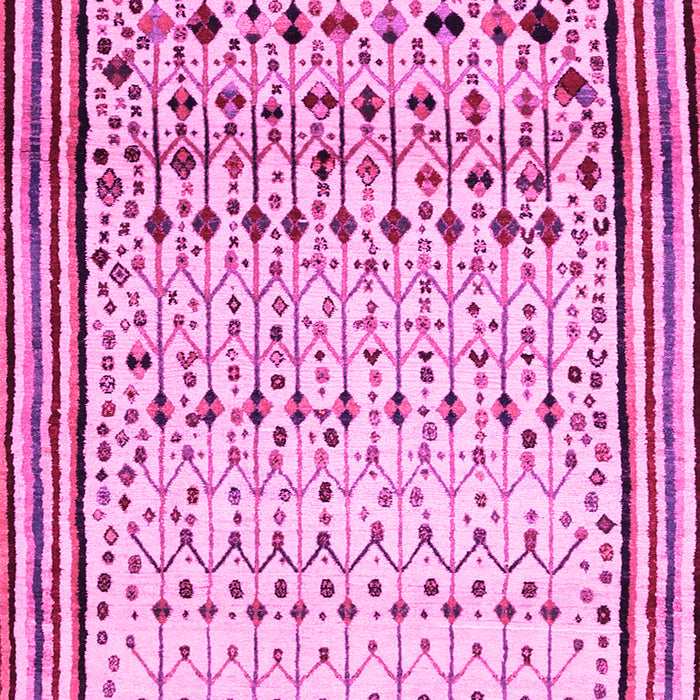 Machine Washable Abstract Pink Contemporary Rug, wshcon1502pnk