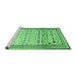 Sideview of Machine Washable Abstract Emerald Green Contemporary Area Rugs, wshcon1502emgrn