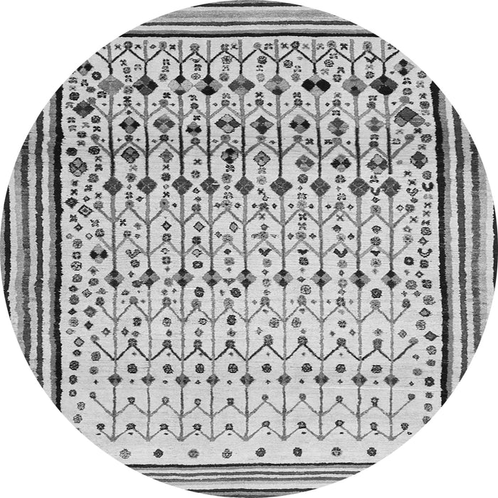 Square Abstract Gray Contemporary Rug, con1502gry