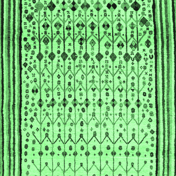 Machine Washable Abstract Emerald Green Contemporary Area Rugs, wshcon1502emgrn