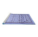 Sideview of Machine Washable Abstract Blue Contemporary Rug, wshcon1502blu