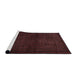 Serging Thickness of Machine Washable Contemporary Burgundy Brown Rug, wshcon1503