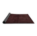 Thickness of Contemporary Burgundy Brown Modern Rug, con1503