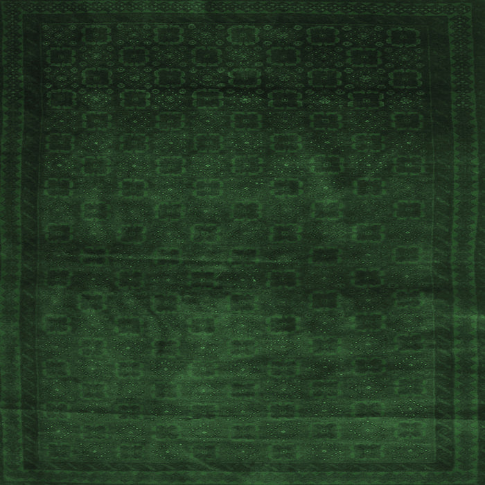 Square Machine Washable Abstract Emerald Green Contemporary Area Rugs, wshcon1503emgrn