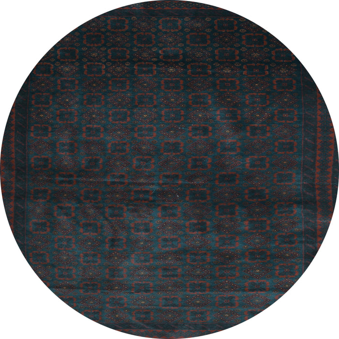 Round Machine Washable Abstract Light Blue Contemporary Rug, wshcon1503lblu