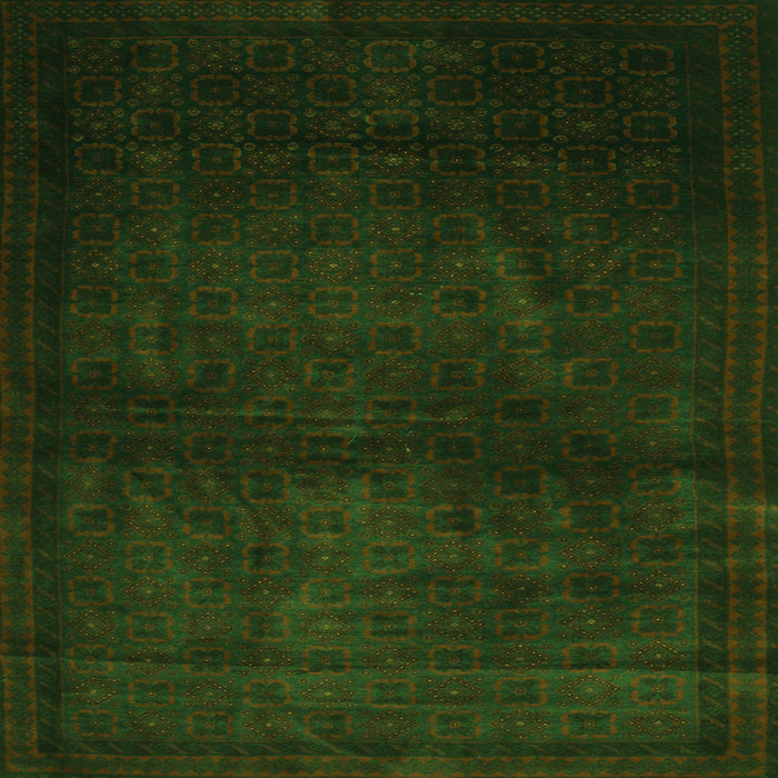 Round Machine Washable Abstract Green Contemporary Area Rugs, wshcon1503grn