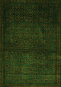 Abstract Green Contemporary Rug, con1503grn