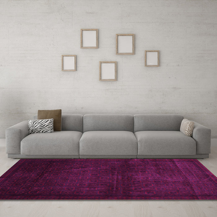 Machine Washable Abstract Pink Contemporary Rug in a Living Room, wshcon1503pnk