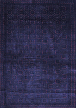 Abstract Blue Contemporary Rug, con1503blu
