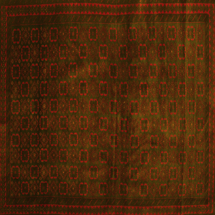 Square Abstract Yellow Contemporary Rug, con1503yw