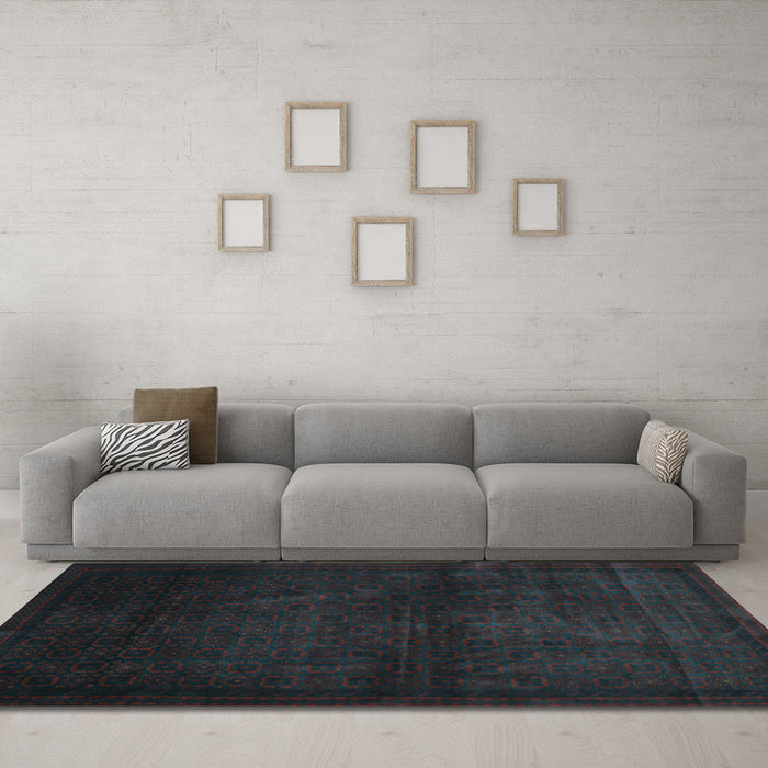 Machine Washable Abstract Light Blue Contemporary Rug in a Living Room, wshcon1503lblu