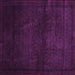 Square Abstract Purple Contemporary Rug, con1503pur