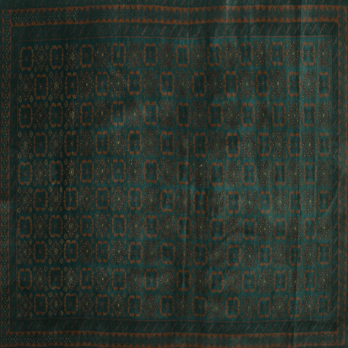 Square Abstract Turquoise Contemporary Rug, con1503turq