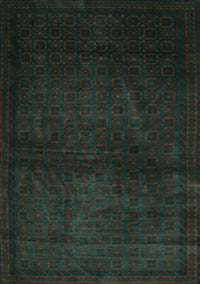 Abstract Turquoise Contemporary Rug, con1503turq