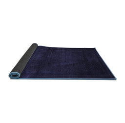 Sideview of Abstract Blue Contemporary Rug, con1503blu