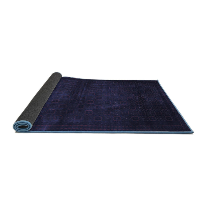 Sideview of Abstract Blue Contemporary Rug, con1503blu