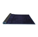 Sideview of Abstract Blue Contemporary Rug, con1503blu