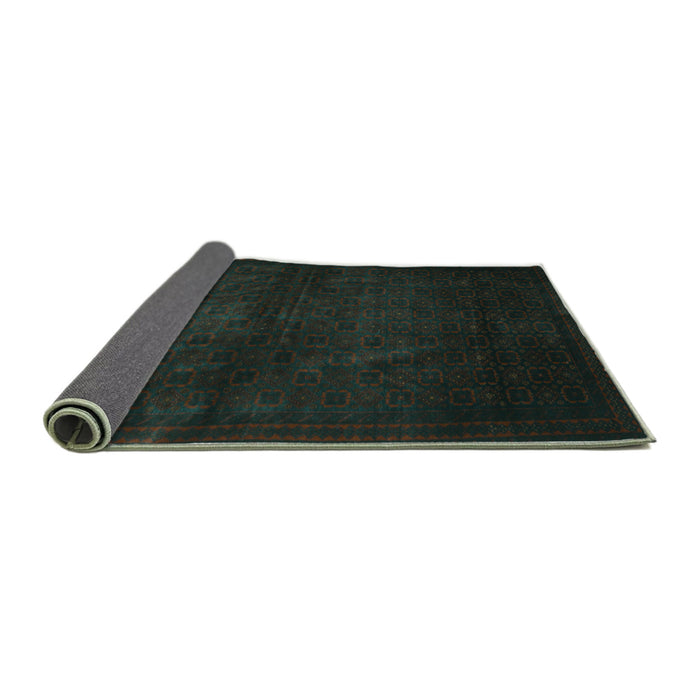 Sideview of Abstract Turquoise Contemporary Rug, con1503turq