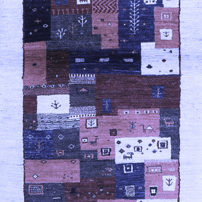 Machine Washable Abstract Blue Contemporary Rug, wshcon1504blu