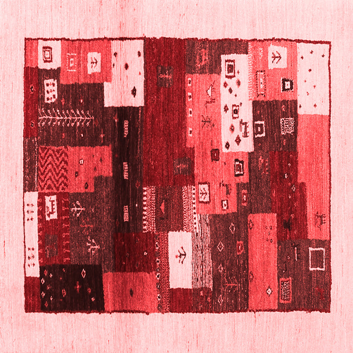 Abstract Red Contemporary Rug, con1504red