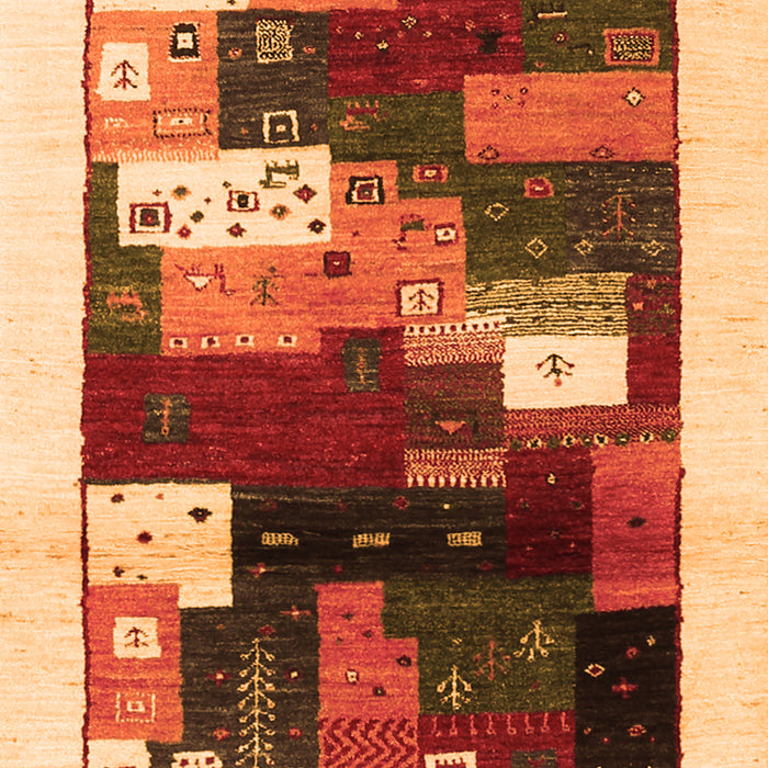 Abstract Orange Contemporary Rug, con1504org
