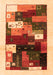 Serging Thickness of Machine Washable Abstract Orange Contemporary Area Rugs, wshcon1504org