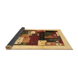 Sideview of Abstract Brown Contemporary Rug, con1504brn