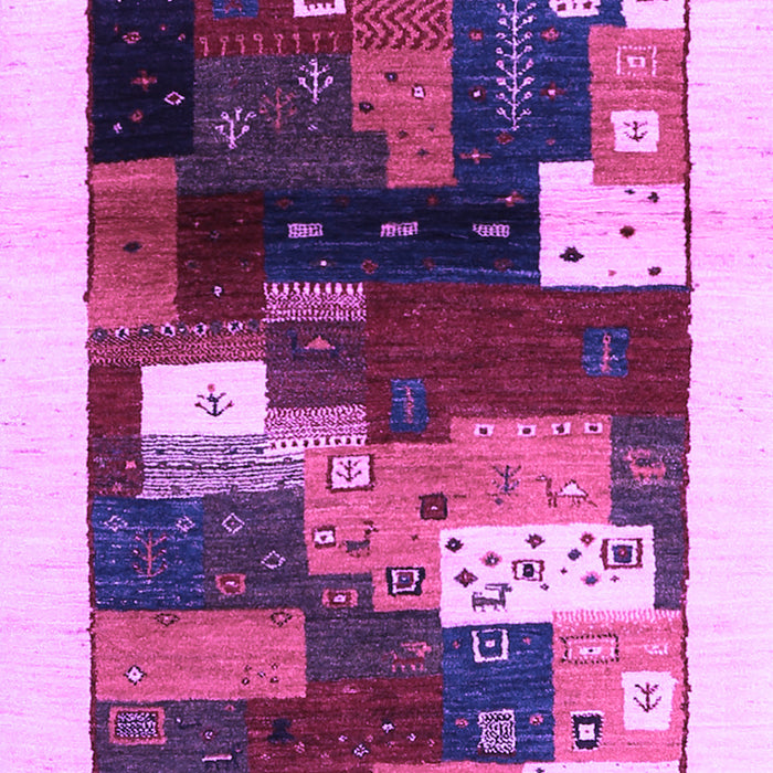 Abstract Purple Contemporary Rug, con1504pur