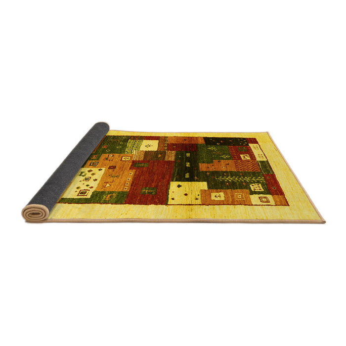 Sideview of Abstract Yellow Contemporary Rug, con1504yw
