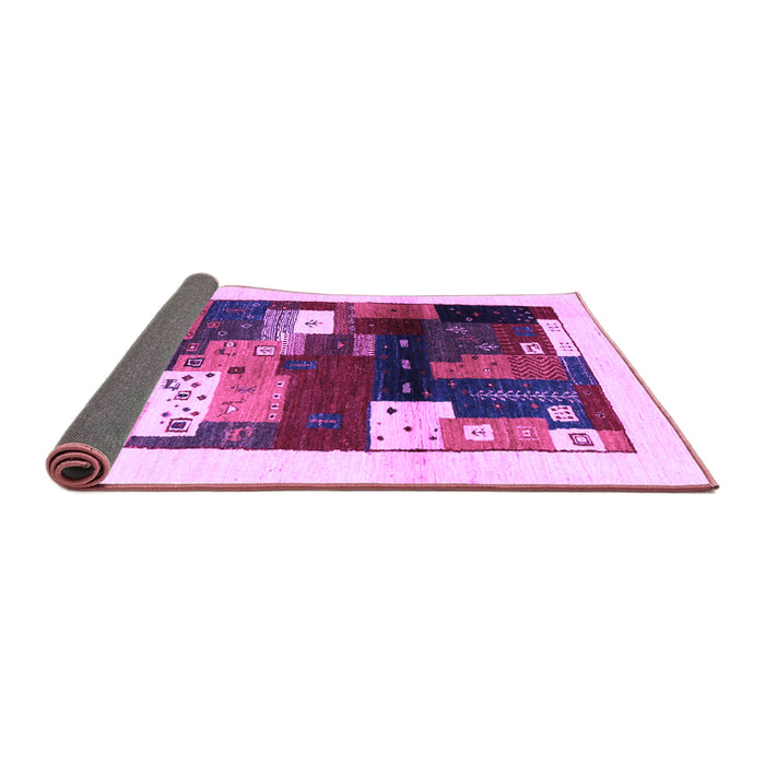 Sideview of Abstract Purple Contemporary Rug, con1504pur