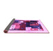 Sideview of Abstract Purple Contemporary Rug, con1504pur