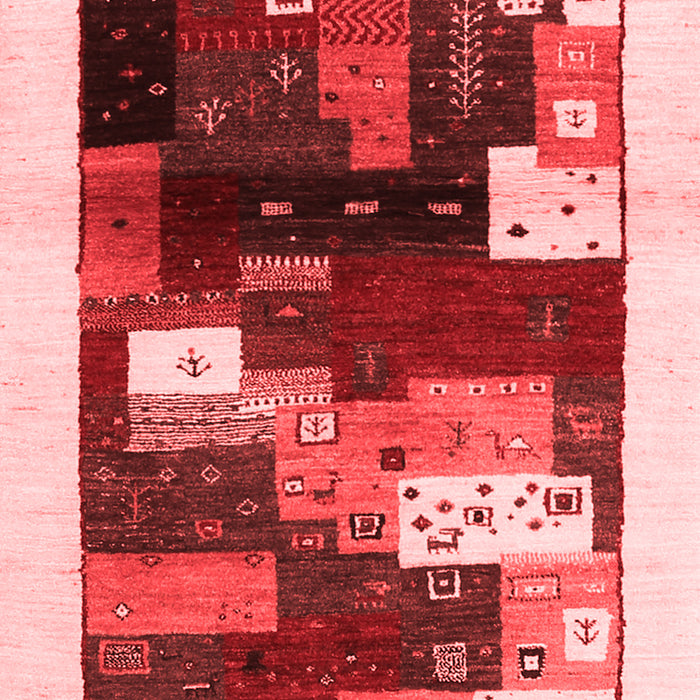 Abstract Red Contemporary Area Rugs