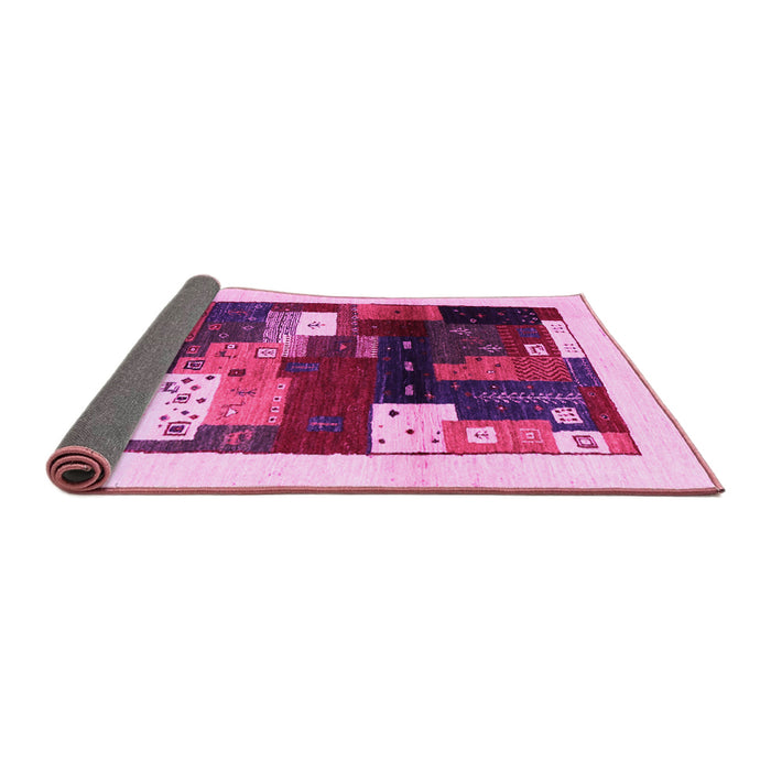 Sideview of Abstract Pink Contemporary Rug, con1504pnk