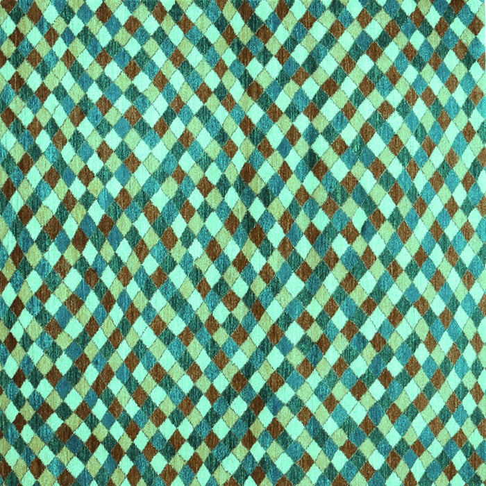Square Abstract Turquoise Contemporary Rug, con1505turq