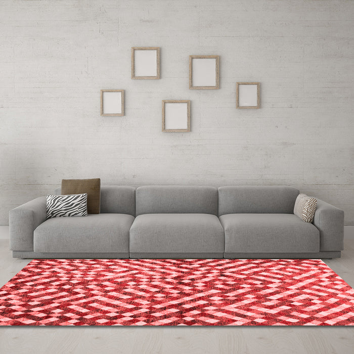 Contemporary Red Washable Rugs