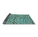 Sideview of Abstract Light Blue Contemporary Rug, con1505lblu