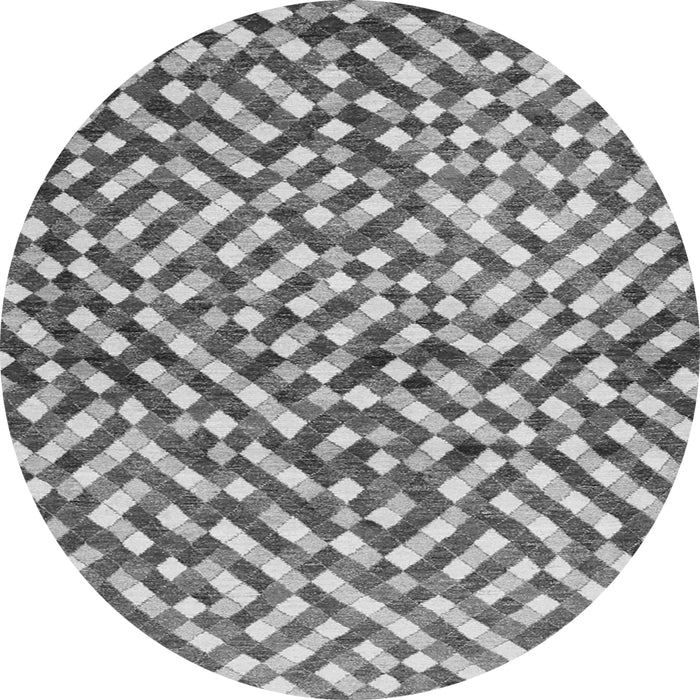 Square Abstract Gray Contemporary Rug, con1505gry