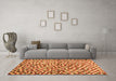 Machine Washable Abstract Orange Contemporary Area Rugs in a Living Room, wshcon1505org