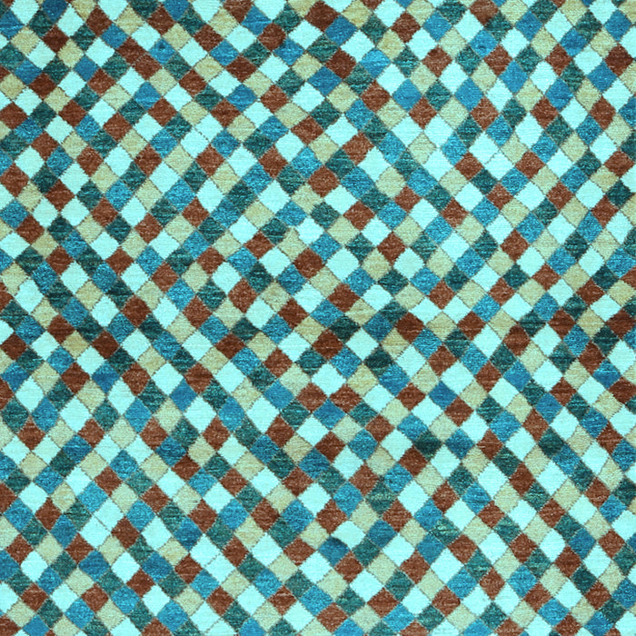 Machine Washable Abstract Light Blue Contemporary Rug, wshcon1505lblu