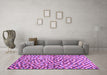 Machine Washable Abstract Purple Contemporary Area Rugs in a Living Room, wshcon1505pur