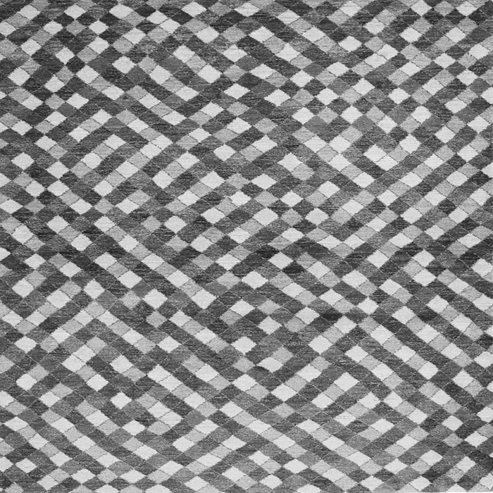 Round Machine Washable Abstract Gray Contemporary Rug, wshcon1505gry